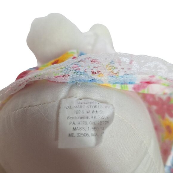 Walmart Easter Bunny Rabbit Plush Floral Dress Stuffed Animal 14.5" - Picture 6 of 6